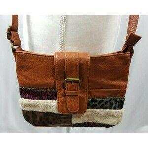 Mudd Purse Faux Leather Cross Body Brown Shoulder Bag